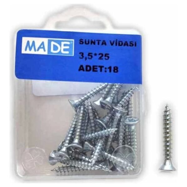 Sunta Vidası 3,5x25 ( 1 Kutu:18 Adet)