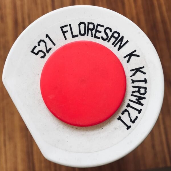 Akçalı Floresan Koyu Kırmızı 521 Alüminyum-ahşap-plastik-demir-metal-sprey Boyama 400 ml
