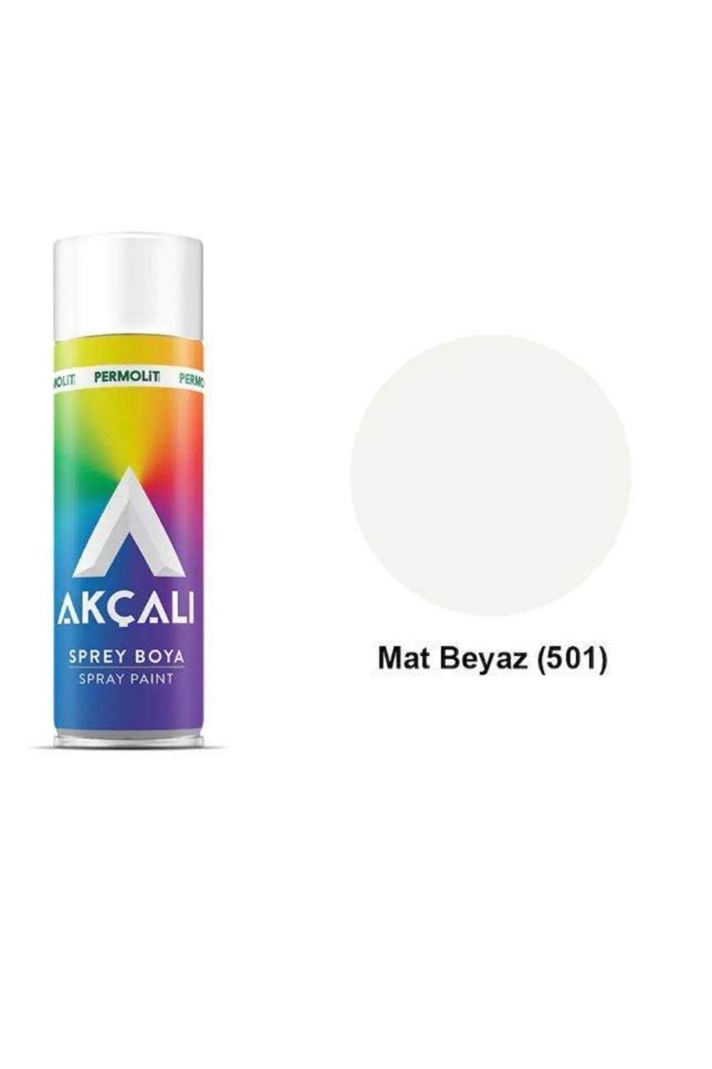 Akçalı Düz Renk Sprey Boya Mat Beyaz 400 Ml