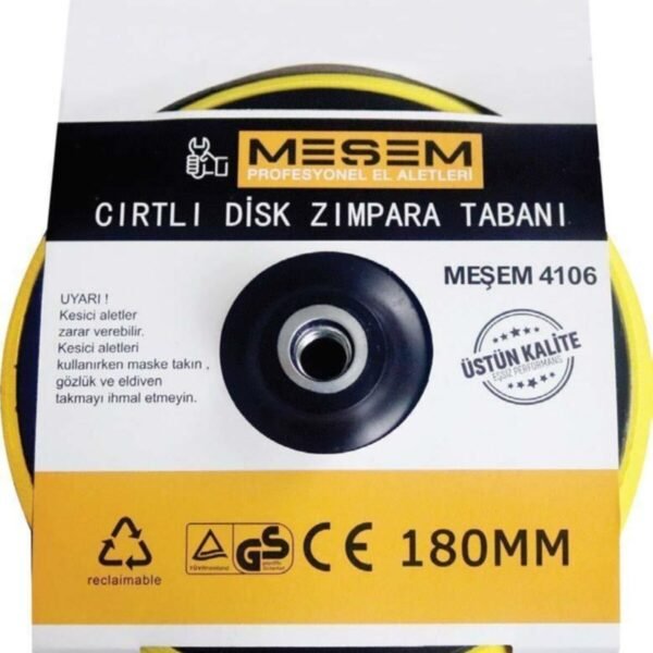 Meşem 4106 180 Cırtlı Disk Zımpara Tabanı
