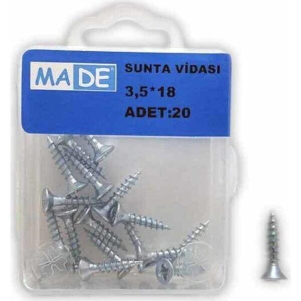 Sunta Vidası 3,5x18  1 Kutu 20 Adet
