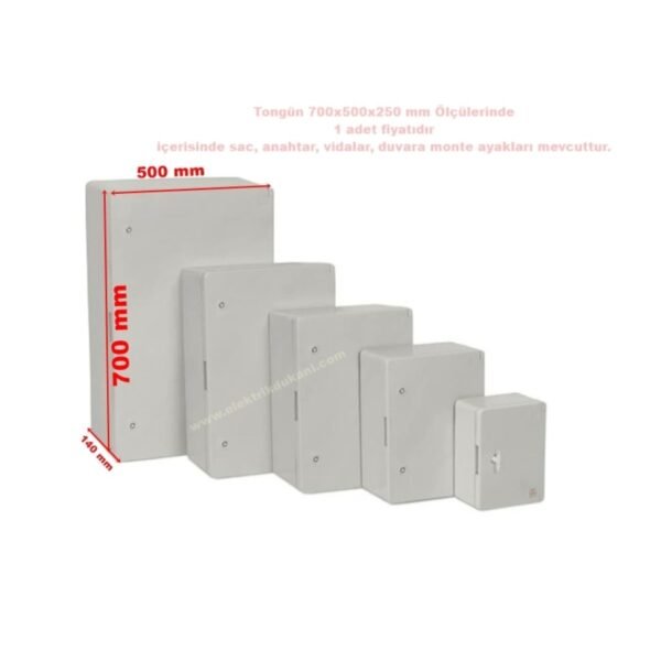 700x500x250mm Taban Saclı Abs Plastik Pano (BOŞ)