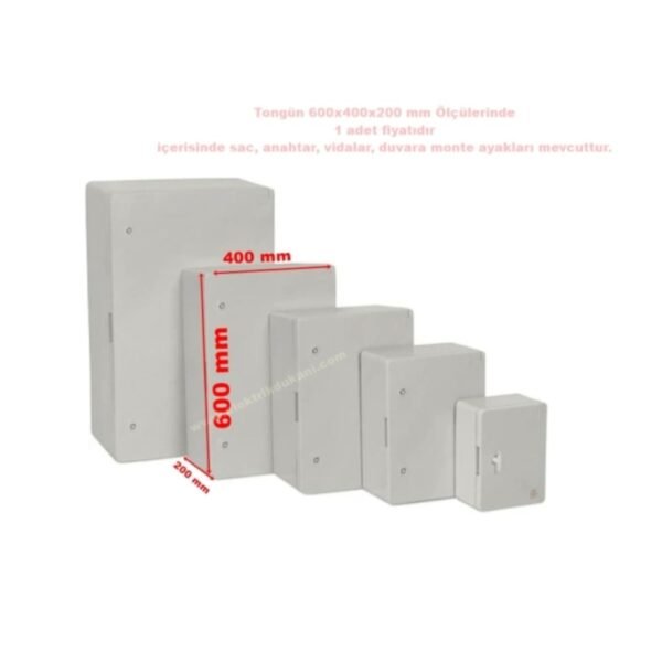 600x400x200mm Taban Saclı Abs Plastik Pano (BOŞ)
